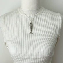 Carica l'immagine nel visualizzatore di Gallery, Antique Victorian Silver & Ruby Articulated Fish Pendant. Aesthetic Era Jewelled Fish Pendant/Watch Fob. Large Silver Novelty Fob Pendant