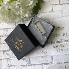 Charger l'image dans la galerie, Victorian Miniature Silver Ruler & Pencil Fob Pendant. Antique Sterling Silver Blue Enamel Margin Ruler. Novelty Letter Writing Accessories