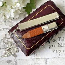 Lade das Bild in den Galerie-Viewer, Antique Sterling Silver Pencil Necklace. Edwardian Antique Flat Pencil Pendant Fob, Chester 1914. Pencil Jewelry, Writing Pendant & Chain