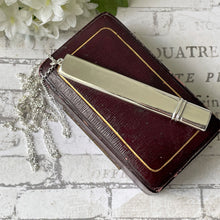 Lade das Bild in den Galerie-Viewer, Antique Sterling Silver Pencil Necklace. Edwardian Antique Flat Pencil Pendant Fob, Chester 1914. Pencil Jewelry, Writing Pendant & Chain