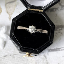 Charger l'image dans la galerie, Vintage 18ct White Gold 2.50ct Diamond Solitaire Engagement Ring. Classic Art Deco Style Coronet Set 1/4ct Diamond Ring, Size O UK/ 7.25 USA