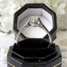 Charger l'image dans la galerie, Vintage 18ct White Gold 2.50ct Diamond Solitaire Engagement Ring. Classic Art Deco Style Coronet Set 1/4ct Diamond Ring, Size O UK/ 7.25 USA