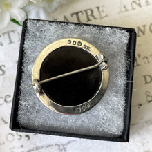 Cargar imagen en el visor de la galería, Antique Royal Army Medical Corps Silver Sweetheart Brooch, 1916 Hallmark. Edwardian Piqué Work Miniature Army Badge Pin. Love Token Jewelry