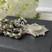 Carica l'immagine nel visualizzatore di Gallery, Victorian Silver Belcher Watch Chain & Cross Pattée Fob