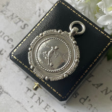 Lade das Bild in den Galerie-Viewer, Antique William Hair Haseler Sterling Silver Pictorial Footballer Fob Pendant, Optional Chain. Vintage Football/Soccer Sporting Jewellery