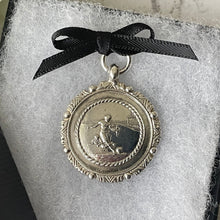 Lade das Bild in den Galerie-Viewer, Antique William Hair Haseler Sterling Silver Pictorial Footballer Fob Pendant, Optional Chain. Vintage Football/Soccer Sporting Jewellery