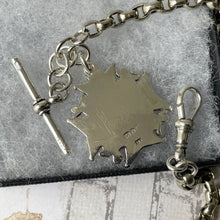 Carica l'immagine nel visualizzatore di Gallery, Victorian Silver Belcher Watch Chain & Cross Pattée Fob