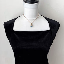 Cargar imagen en el visor de la galería, Georgian 9ct Gold Turquoise Intaglio Seal Fob Pendant. "UXL Scroll" Antique Blue Paste Tassie Seal. Georgian Floral Carved Gold Pendant Fob