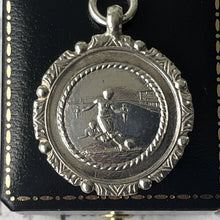 Load image into Gallery viewer, Antique William Hair Haseler Sterling Silver Pictorial Footballer Fob Pendant, Optional Chain. Vintage Football/Soccer Sporting Jewellery
