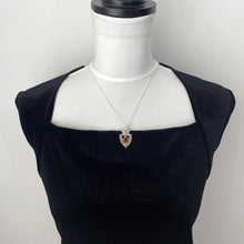 Cargar imagen en el visor de la galería, Antique Victorian Silver Crowned Heart Citrine Pendant. Antique Luckenbooth Pendant Necklace. Scottish Cairngorm Sterling Silver Pendant.