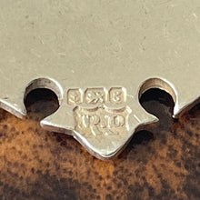 Load image into Gallery viewer, Antique Edwardian Silver Eight Point Cross Pendant Fob Necklace. Circa 1906 Sterling Silver Floral Engraved Fancy Maltese Cross Lady’s Fob