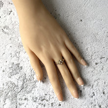 Cargar imagen en el visor de la galería, Antique Georgian 18ct Gold Ruby & Pearl "Forget Me Not" Locket Ring. Sentimental/Mourning Ring With Hair Compartment. Georgian Dress Ring.