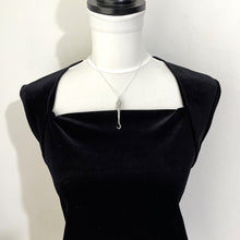 Charger l'image dans la galerie, Victorian Miniature Silver Button Hook Pendant. Antique English Sterling Silver Chatelaine Accessory. Silver Novelty Pendant Necklace.