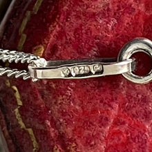 Cargar imagen en el visor de la galería, Vintage Victorian Style Sterling Silver Anchor Pendant Necklace. Fancy Silver Rope "Fouled" Anchor Engraved Pendant On Curb Chain.