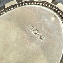 Cargar imagen en el visor de la galería, Victorian Aesthetic Engraved English Silver Locket Hallmarked 1881. Huge Antique Sterling Silver Love Bird & Asian Scene Locket Pendant