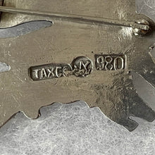 Cargar imagen en el visor de la galería, Vintage William Spratling 980 Silver Hummingbird Brooch. 1930s Retro Figural Fantasy Bird Lapel Pin. Designer Silver Jewelry, Taxco Mexico