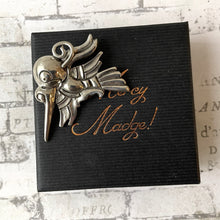 Cargar imagen en el visor de la galería, Vintage William Spratling 980 Silver Hummingbird Brooch. 1930s Retro Figural Fantasy Bird Lapel Pin. Designer Silver Jewelry, Taxco Mexico