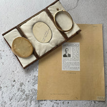 Carica l'immagine nel visualizzatore di Gallery, Antique 9ct Gold British Portrait Miniature Pendant. Alexander Bassano WW1 Hand Painted Portrait Of Lt. Macdonald Miller In Leather Case