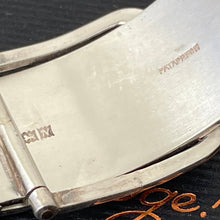 Load image into Gallery viewer, Vintage Floral Engraved Forget-Me-Not Belt & Buckle Silver Bangle, 1962 Hallmarks. Victorian Style Heavy Wide Sterling Silver Bracelet Cuff