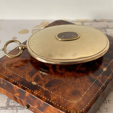 Lade das Bild in den Galerie-Viewer, Georgian Regency 18ct Gold Portrait Miniature Locket Pendant. Large Antique Gold Love Token Picture Locket With Hair Compartment.