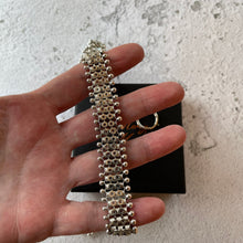 Cargar imagen en el visor de la galería, Victorian Sterling Silver Book Chain Necklace. Antique Aesthetic Era Silver Star Collar Necklace. Victorian Bookchain For Lockets/Pendants