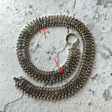 Cargar imagen en el visor de la galería, Victorian Sterling Silver Book Chain Necklace. Antique Aesthetic Era Silver Star Collar Necklace. Victorian Bookchain For Lockets/Pendants