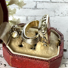 Cargar imagen en el visor de la galería, Georgian 18ct Gold Cased Horseshoe Intaglio Seal Fob. Large Antique Carved Carnelian "Good Luck" Wax Seal Necklace Pendant