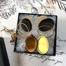 Cargar imagen en el visor de la galería, Antique Victorian Rolled Gold Locket & Chain. Floral Engraved Oval Photo Locket Pendant Necklace. Rosy Gold Antique Locket On Cable Chain