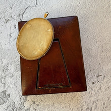 Carica l'immagine nel visualizzatore di Gallery, Antique 9ct Gold British Portrait Miniature Pendant. Alexander Bassano WW1 Hand Painted Portrait Of Lt. Macdonald Miller In Leather Case