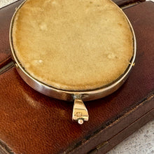 Carica l'immagine nel visualizzatore di Gallery, Antique 9ct Gold British Portrait Miniature Pendant. Alexander Bassano WW1 Hand Painted Portrait Of Lt. Macdonald Miller In Leather Case