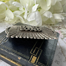 Load image into Gallery viewer, Antique Art Deco Sterling Silver Marcasite & Onyx Monogram Brooch