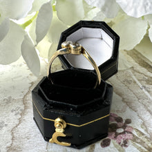 Carica l'immagine nel visualizzatore di Gallery, Edwardian 18ct Gold Diamond Toi-et-Moi Ring. Antique Old European Cut Diamond Engagement Ring, UK Size P-1/2, US Size 8
