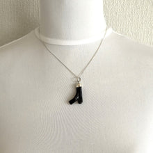 Lade das Bild in den Galerie-Viewer, Antique Victorian Coral Pendant Charm. Sterling Silver Black Coral Branch Pendant Fob. Victorian Novelty Pendant. Antique Watch Chain Fob.