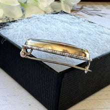 Cargar imagen en el visor de la galería, Victorian Sterling Silver Scottish Agate Brooch. Small Dendritic Quartz Scottish Pebble Lapel/Cravat Pin. Oval Moss Agate Victorian Brooch