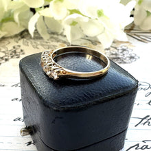 Cargar imagen en el visor de la galería, Antique White Zircon 9ct Gold Half Hoop Ring