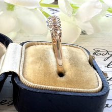Cargar imagen en el visor de la galería, Antique White Zircon 9ct Gold Half Hoop Ring