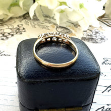 Cargar imagen en el visor de la galería, Antique White Zircon 9ct Gold Half Hoop Ring