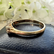 Cargar imagen en el visor de la galería, Antique White Zircon 9ct Gold Half Hoop Ring