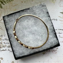 Cargar imagen en el visor de la galería, Vintage 9ct Gold Ruby & Diamond Bangle Bracelet. Solid Curb Chain Style Heavy Quality Gold Bangle. Gemstone Set Yellow Gold Hinged Bangle