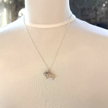 Charger l'image dans la galerie, Vintage Sterling Silver Miniature British Bulldog Pendant Necklace. Solid Silver Figural Dog Pendant Charm On Rolo/Belcher Chain