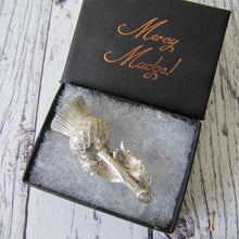 Charger l'image dans la galerie, Antique Victorian Scottish Silver Thistle Boutonniere Brooch, Lewis & Alexander 1885 - MercyMadge