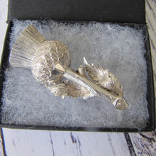 Charger l'image dans la galerie, Antique Victorian Scottish Silver Thistle Boutonniere Brooch, Lewis & Alexander 1885 - MercyMadge