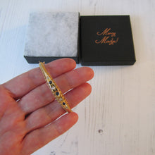 Cargar imagen en el visor de la galería, Antique Victorian 15ct Gold, Diamond and Sapphire Bangle Bracelet