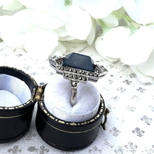 画像をギャラリービューアに読み込む, Antique Art Deco 935 Silver Sugar-Loaf Cut Lapis Lazuli Cocktail Ring, Germany
