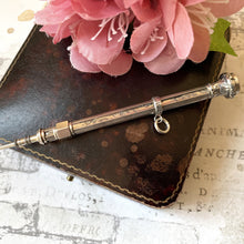 Load image into Gallery viewer, Antique Sterling Silver &amp; Amethyst Propelling Pencil
