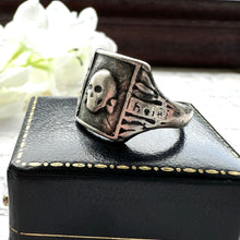 Load image into Gallery viewer, Vintage 1940s 800 Silver Nazi SS Totenkopf Skull Ring
