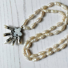 画像をギャラリービューアに読み込む, Antique Georgian Baroque Pearl &amp; Table Cut Diamond Sterling Silver Pendant Necklace
