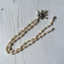 画像をギャラリービューアに読み込む, Antique Georgian Baroque Pearl &amp; Table Cut Diamond Sterling Silver Pendant Necklace
