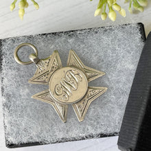 Carica l'immagine nel visualizzatore di Gallery, Victorian Silver Engraved Cross Pattée Watch Chain Fob
