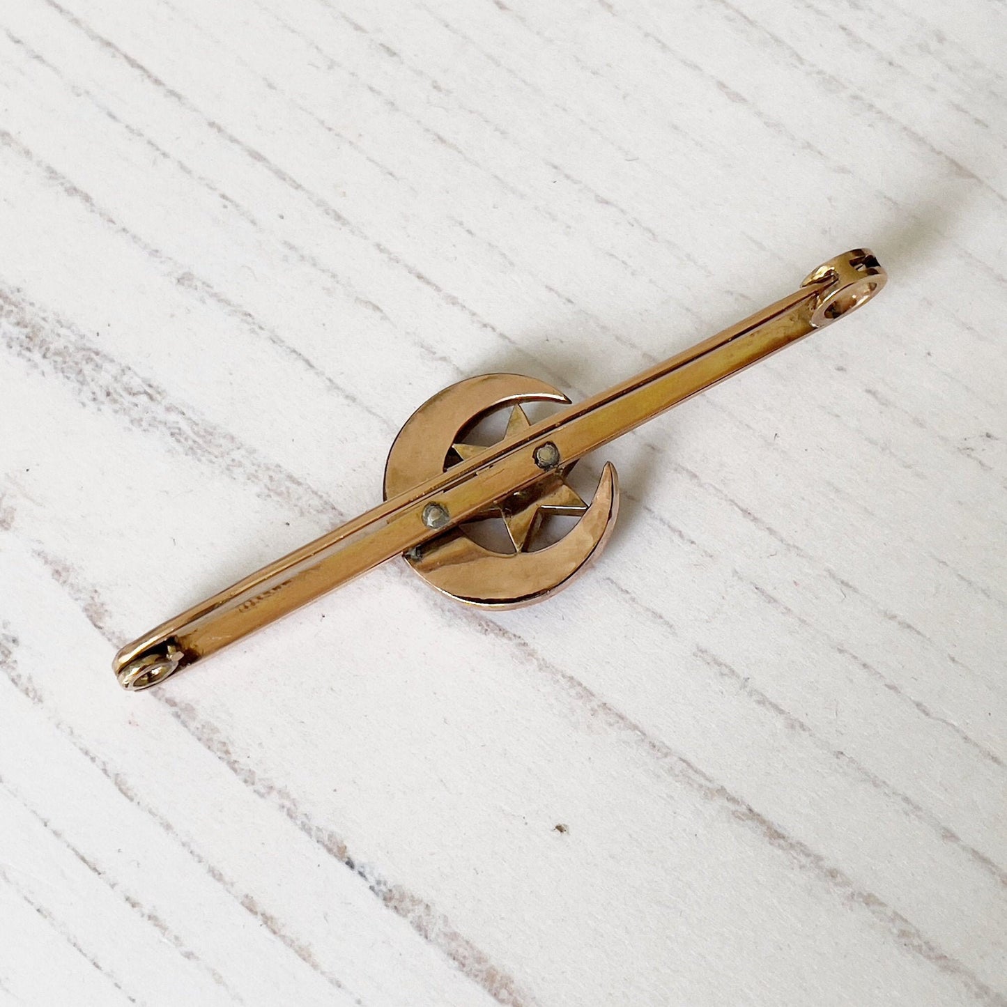 Antique Bohemian Garnet Gold Brooch